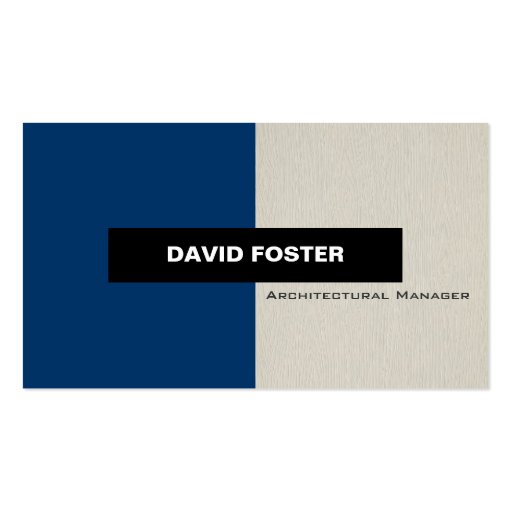 Architectural Manager - Simple Elegant Stylish Business Card (front side)