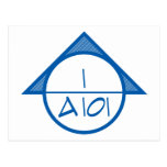 Architectural Reference Symbol Postcard (blue)