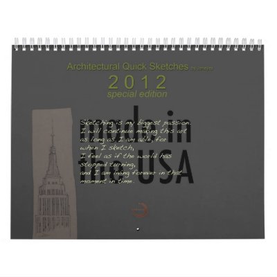 Architectural Sketches Calendar 2012 by Janejira by Janejira