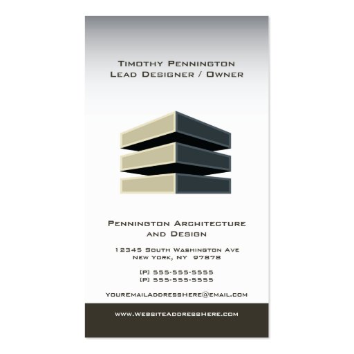 Architecture and building design business card (front side)