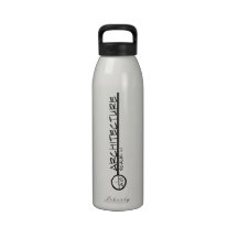 Architecture Drawing Title Water Bottle (dark)