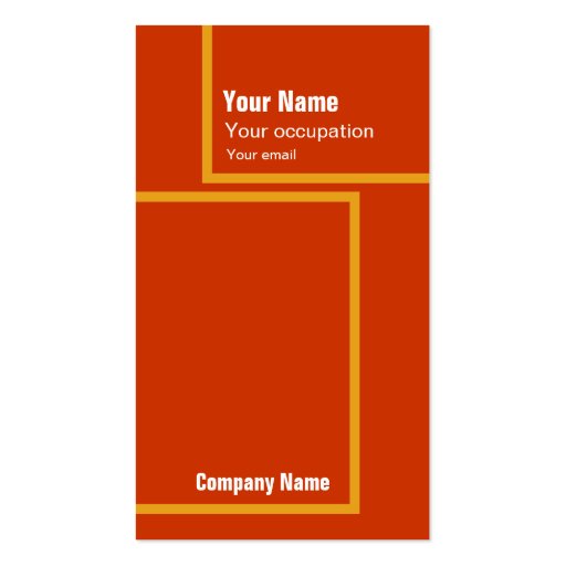Architecture Retro Orange Business Card
