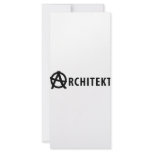 Architekt icon personalized rack card