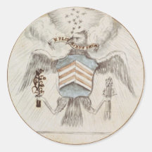 Archive Presidential Seal Sketch Round Sticker