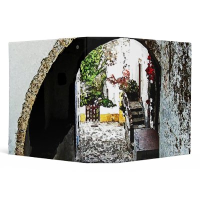 Archway in Obidos Portugal - large Binders by cmcreativephotos