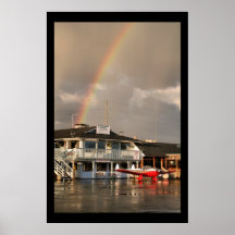 Arco iris del aeropuerto poster