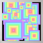 Arco iris en colores pastel geométrico impresiones