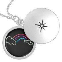 Arco iris en neón pendientes