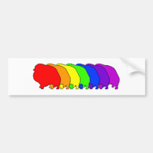 Arco iris Pomeranian Pegatina De Parachoque