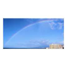 Arco iris sobre Honolulu, Hawaii Tarjeta Personal Con Foto