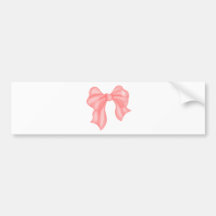 Arco rosado grande de Kawaii Pegatina De Parachoque