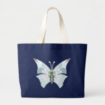 Arctic Camo Butterflies Jumbo Dark Canvas Tote Bag at Zazzle