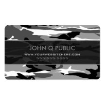 Arctic Camo Pattern Business Card Templates