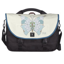 Arctic Camouflage Blue Butterfly Commuter Bag at Zazzle