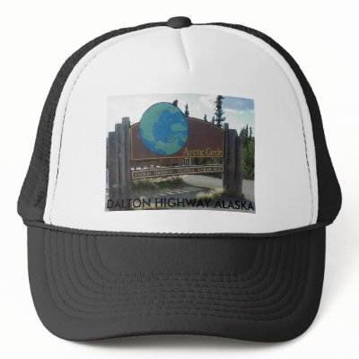arctic circle, DALTON HIGHWAY ALASKA Mesh Hats by Slanamoose