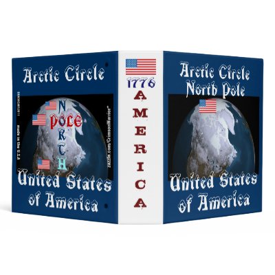 Arctic Circle North Pole United States of America 3 Ring Binders by CrimsonWarrior