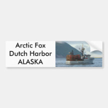 Arctic Fox, Crab Boat in Dutch Harbor, Alaska Bumper Sticker