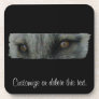 Arctic Fox Eyes; Customizable Beverage Coaster