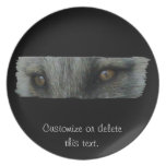 Arctic Fox Eyes; Customizable Dinner Plate