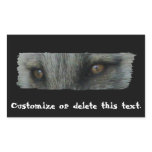 Arctic Fox Eyes; Customizable Rectangle Sticker
