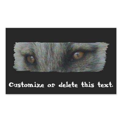 Arctic Fox Eyes; Customizable Rectangle Sticker by Picture_Imperfect