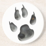 Arctic Fox Glimpse Beverage Coaster