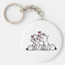 Arctic Fox Kiss Keychain