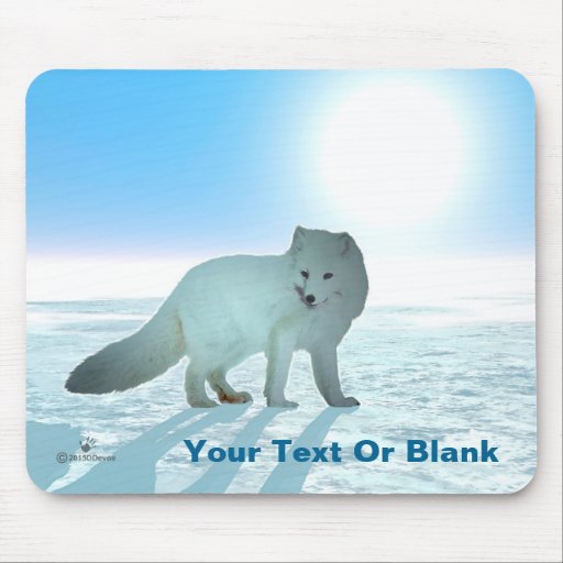 Arctic Fox Mouse Pad | Zazzle