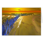 Arctic Fractal Glacier Greeting Card