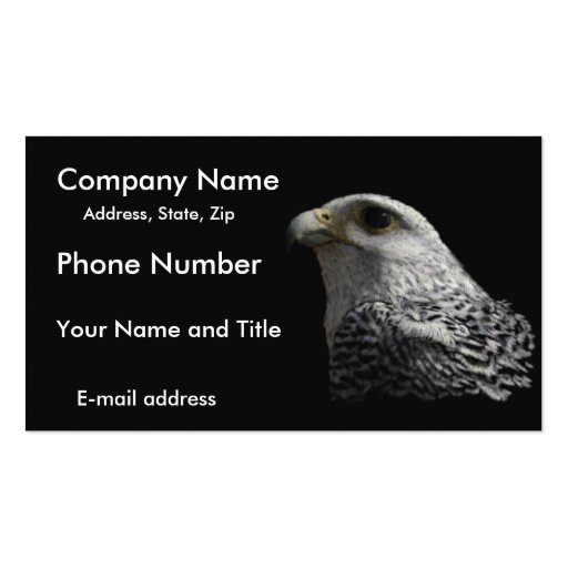 Arctic Gryfalcon Business Card Templates (front side)