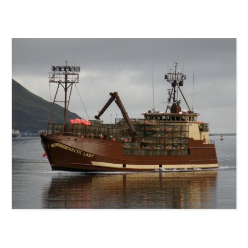 Arctic Lady, Crab Boat in Dutch Harbor, AK Postcard Zazzle