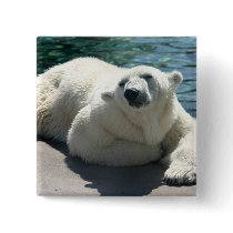 Arctic Polar Bear Square Pin