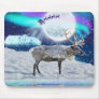 Arctic Reindeer & Santa Claus Christmas Mousepad