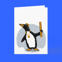 Arctic Ruler Penguin Card