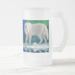 Arctic Wolf, Aurora & Snow Wildlife Art Drink Mug