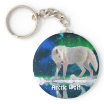ARCTIC WOLF & Aurora Zipper Pull\Keychain