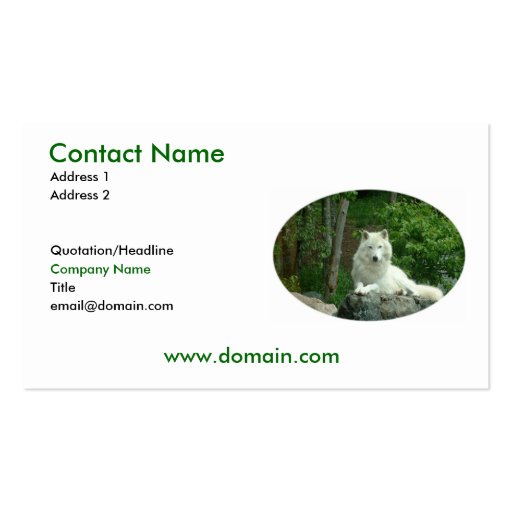 Arctic Wolf Business Card