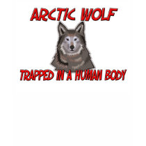 Arctic Wolf trapped in a human body t-shirts