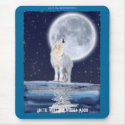 ARCTIC WOLF & WINTER MOON mousepads