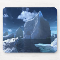 polar, iceberg, penguin, desktop wallpaper, Mouse pad with custom graphic design