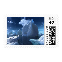 iceberg, penguin, ocean, water, desktop wallpaper, Stamp with custom graphic design