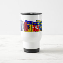 Ardèche, Rhône-Alpes & France flags Coffee Mugs