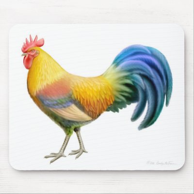 Ardenner Rooster Chicken Mousepad by twopurringcats
