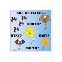 Are We Flying...North East South West Postcards
