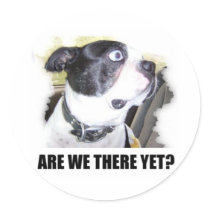 ARE WE THERE YET stickers