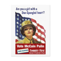 Are you a girl with a Star-Spangled Heart - Postca postcards