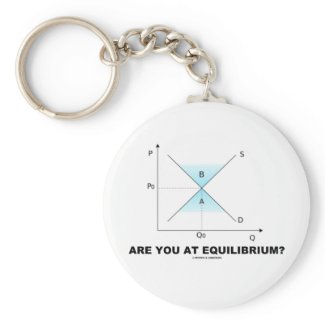 Are You At Equilibrium? (Supply-And-Demand Curve) keychain