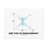 Are You At Equilibrium? (Supply-And-Demand Curve) Post Card