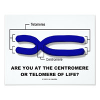 Are You At The Centromere Or Telomere Of Life? 4.25x5.5 Paper Invitation Card