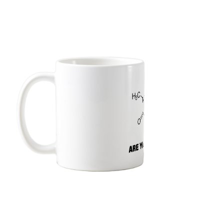 Are You Awake Yet? (Caffeine Molecule Attitude) Coffee Mugs by wordsunwords